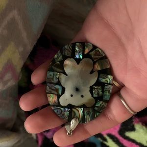 Real abalone pendant
